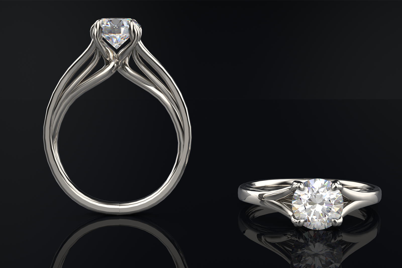 Ariel Solitaire Diamond Ring