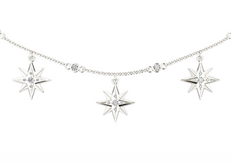 White Gold Star Necklace