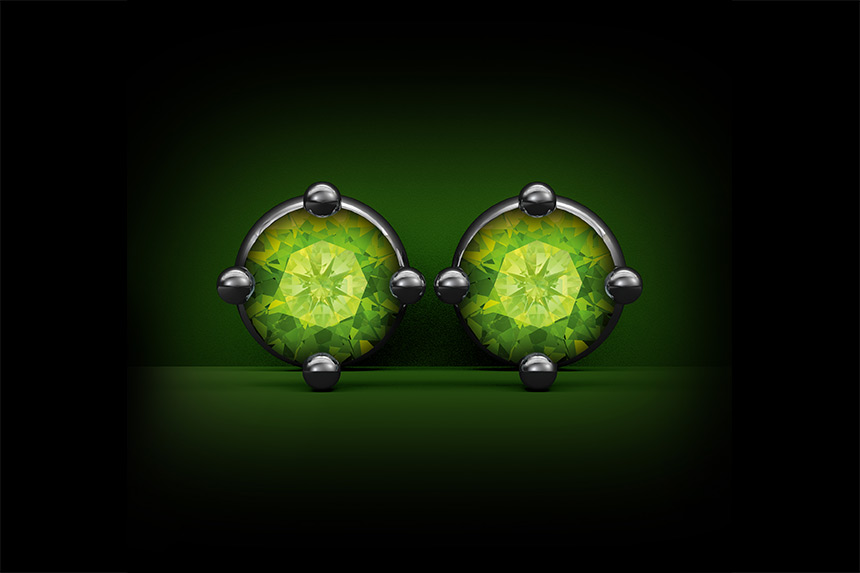 Peridot Stud Earrings