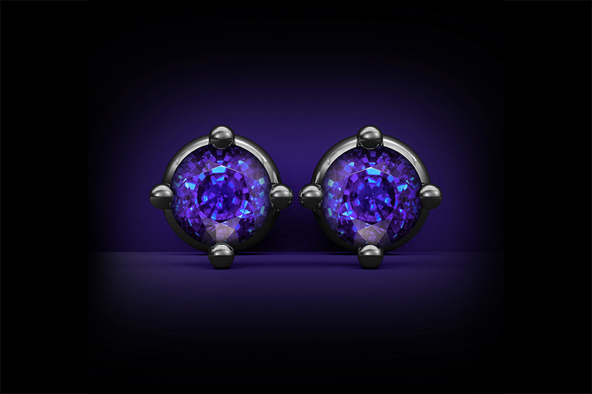 Tanzanite Stud Earrings