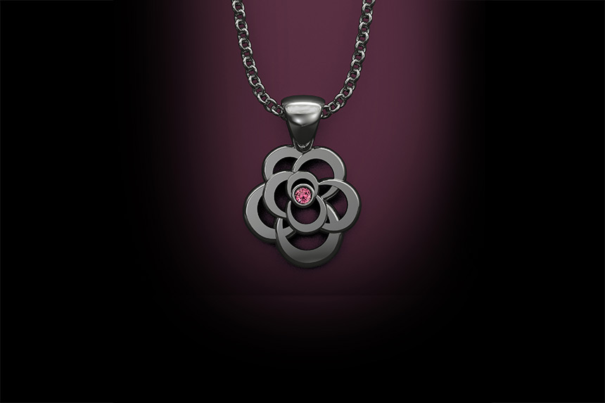 Tourmaline Flower Pendant