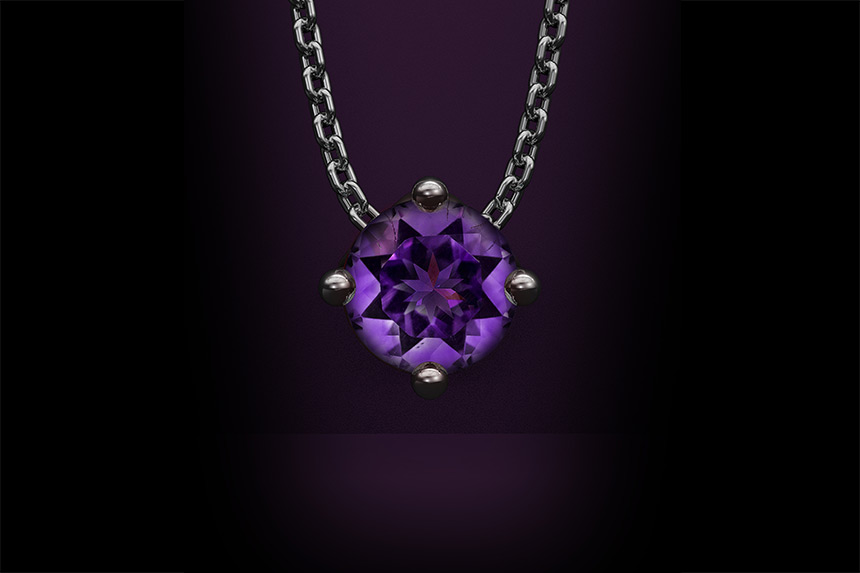 Amethyst Pendant & Chain