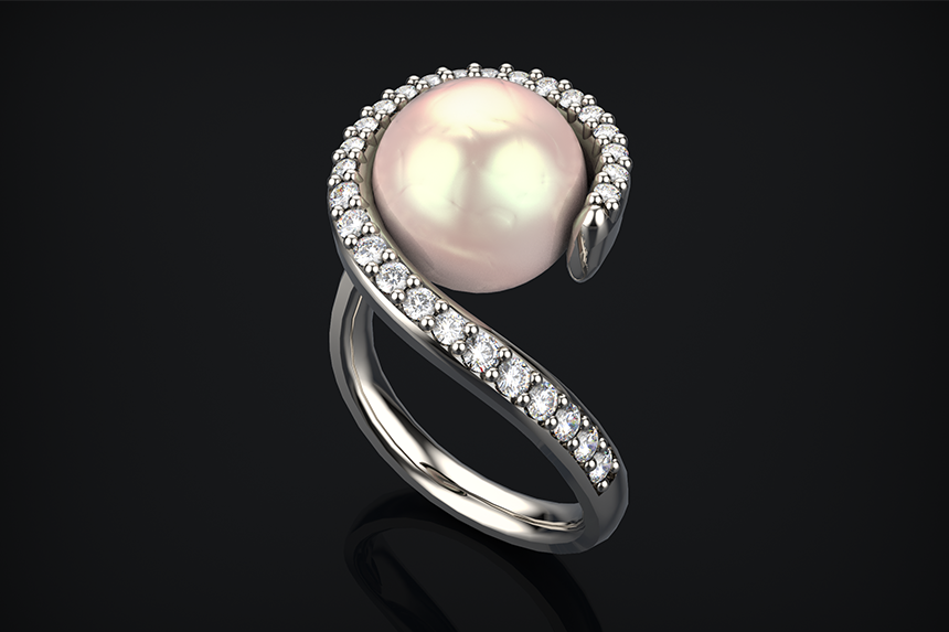 Perli Kiss Ring